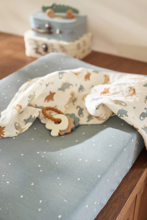 Jollein - Changing Mat Cover - Twinkling - Sea Green - (50 x 70 cm) - Mabel & Fox