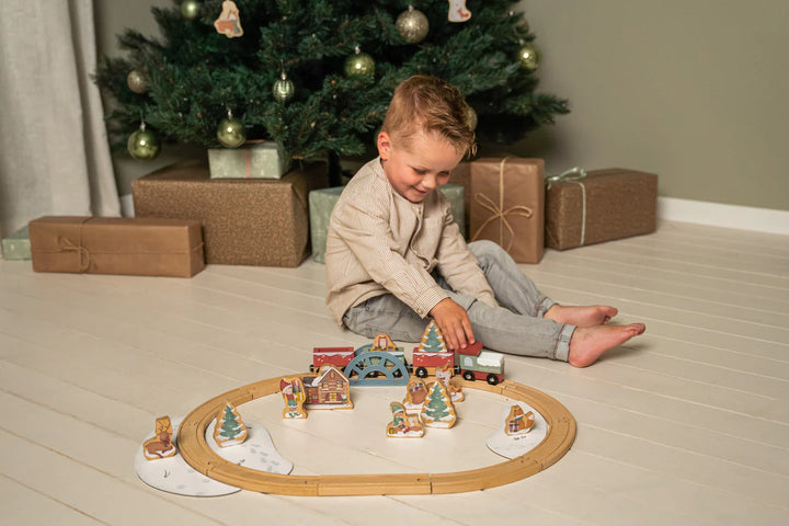 Little Dutch - Christmas Wooden Train Track