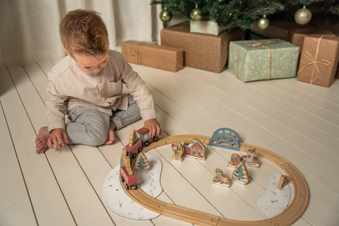 Little Dutch - Christmas Wooden Train Track