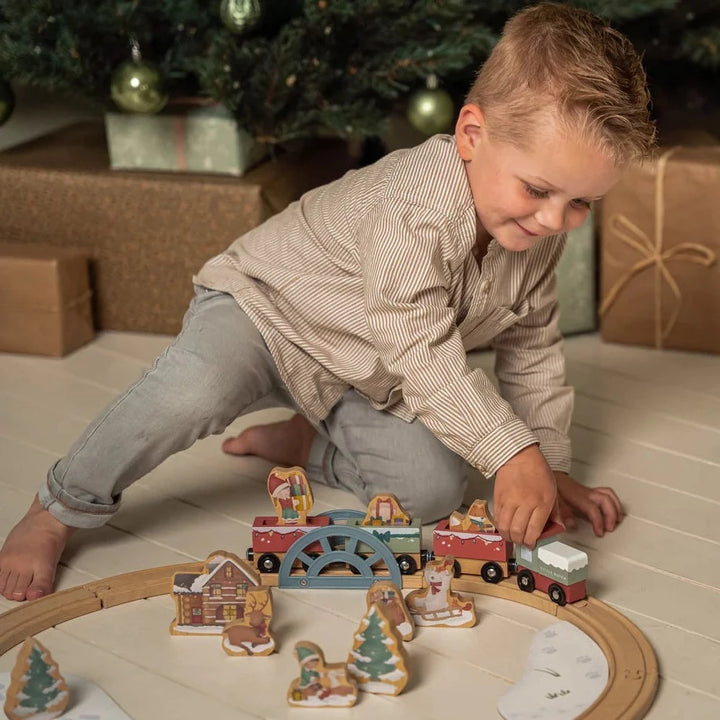 Little Dutch - Christmas Wooden Train Track