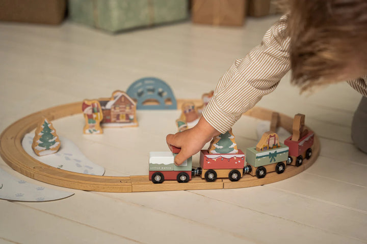 Little Dutch - Christmas Wooden Train Track