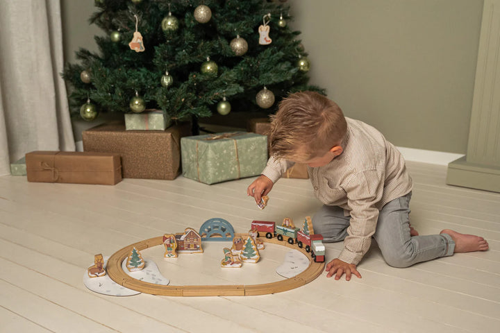 Little Dutch - Christmas Wooden Train Track