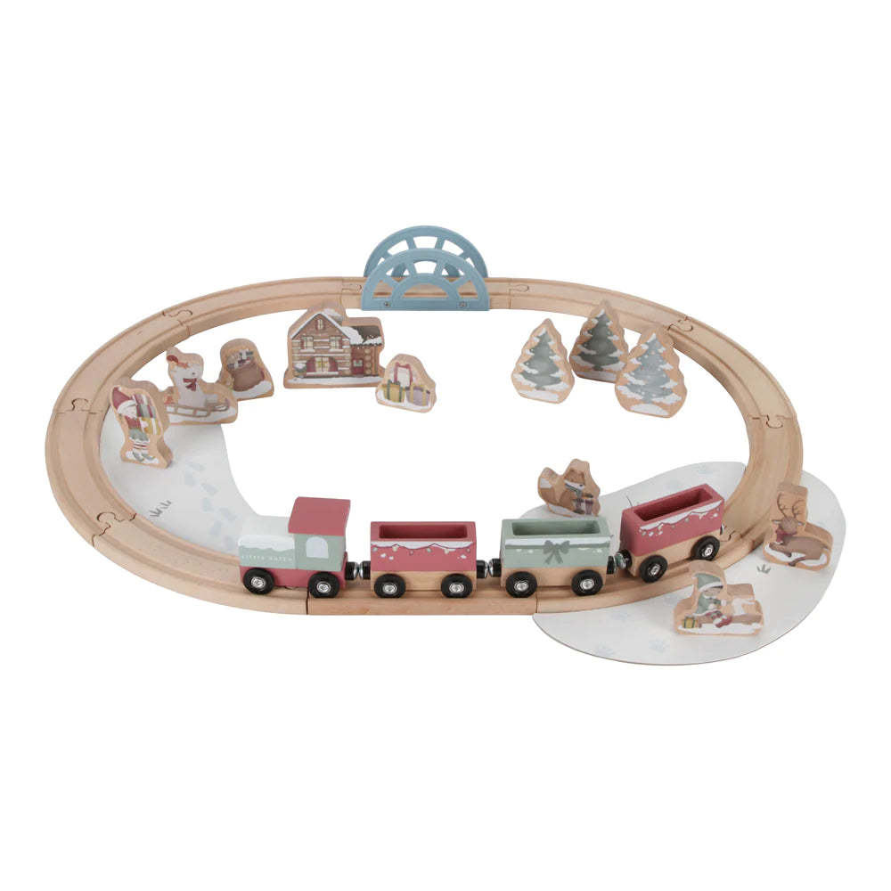 Little Dutch - Christmas Wooden Train Track