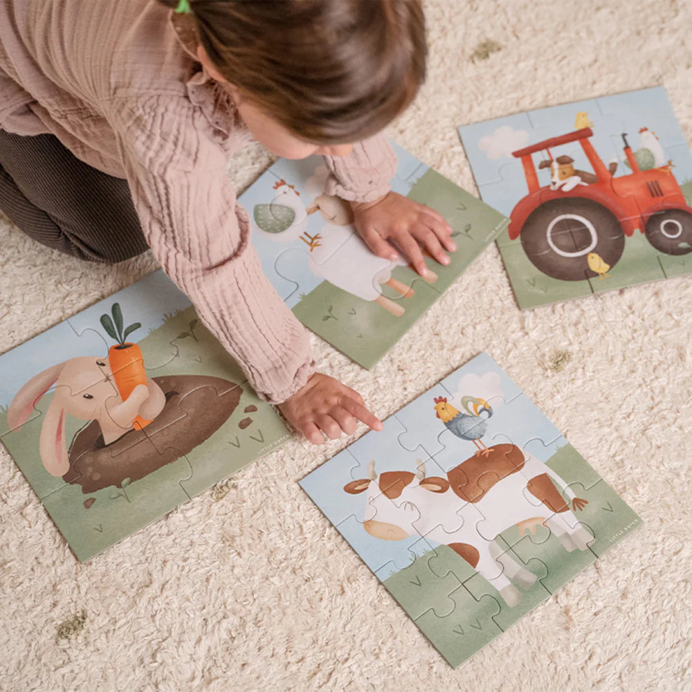 Little Dutch - 4 in 1 Puzzles - Little Farm - Mabel & Fox