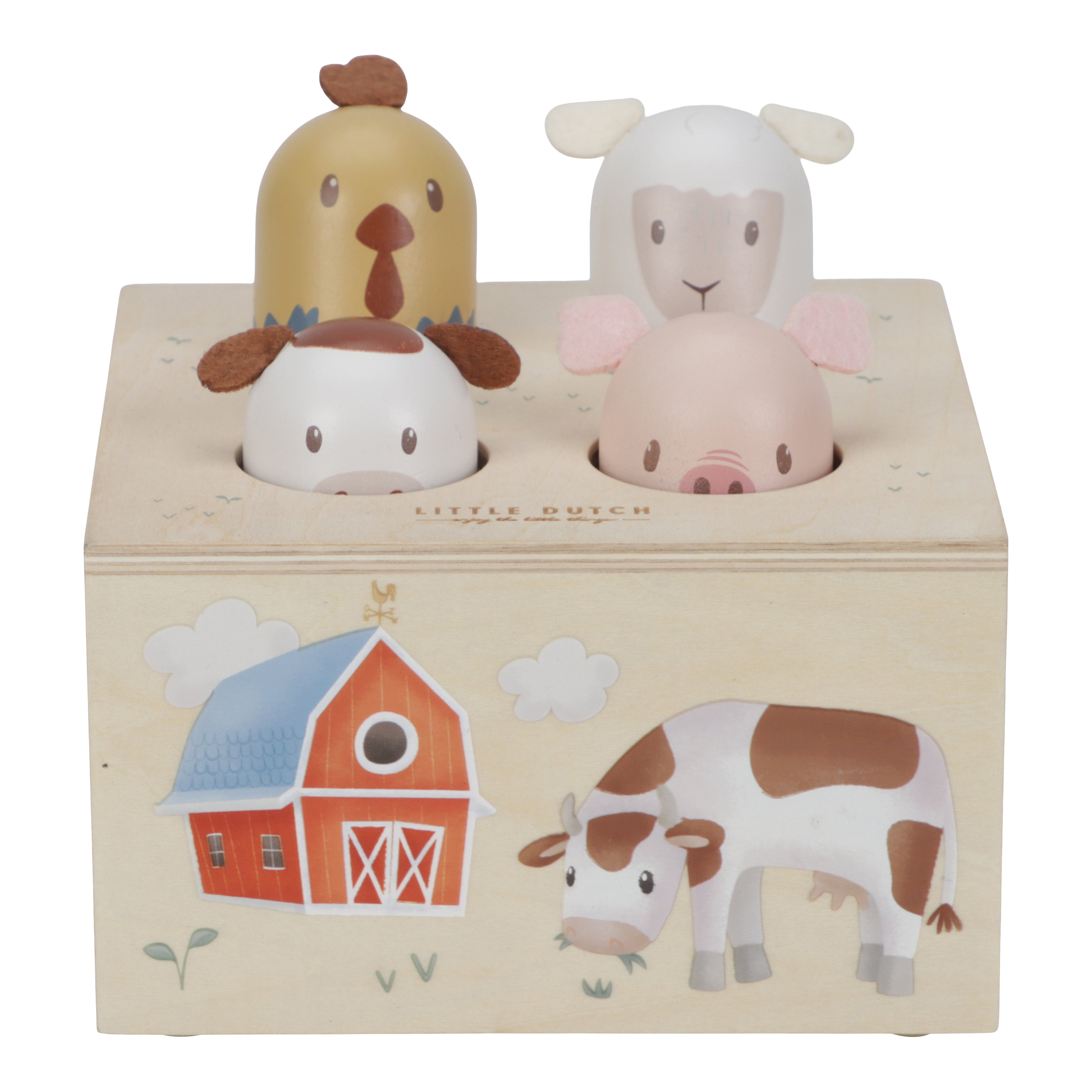 Little Dutch Wooden Farm Pop Up Animals Mabel Fox