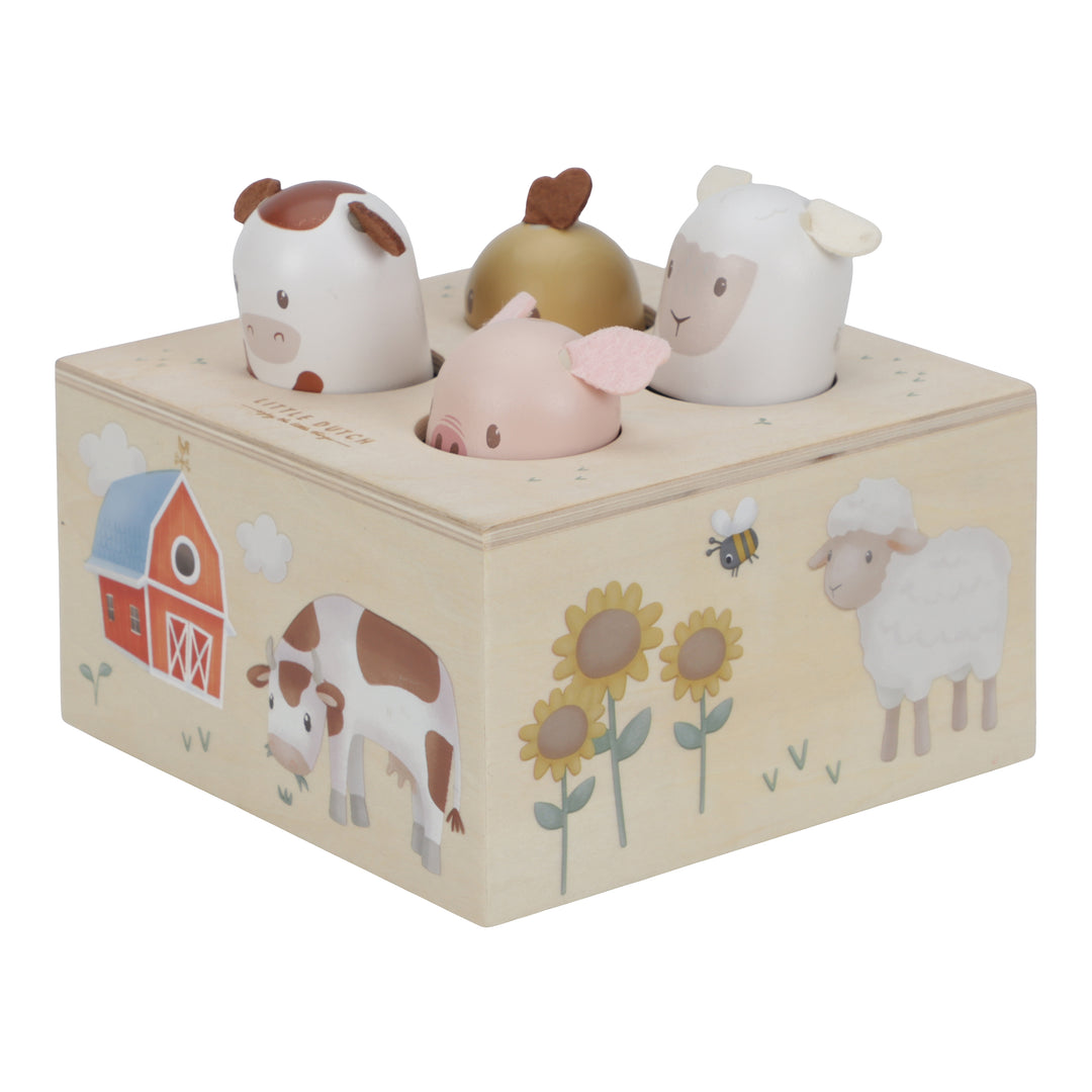 Little Dutch - Wooden Farm Pop Up Animals