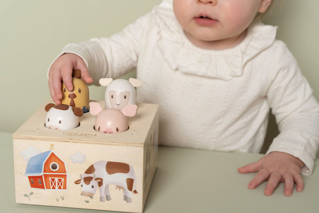 Little Dutch - Wooden Farm Pop Up Animals