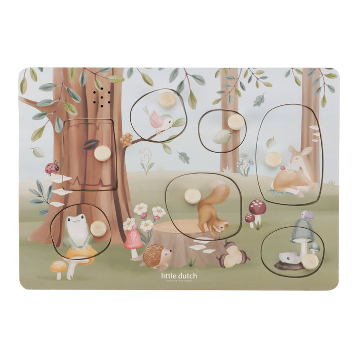 Little Dutch - Wooden Sound Puzzle - Forest Friends