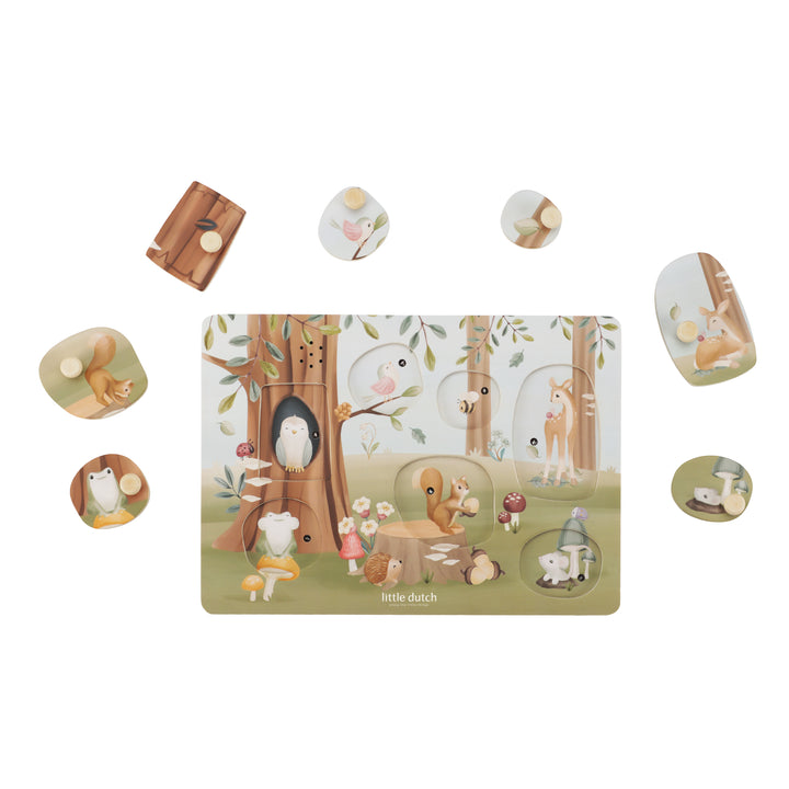 Little Dutch - Wooden Sound Puzzle - Forest Friends