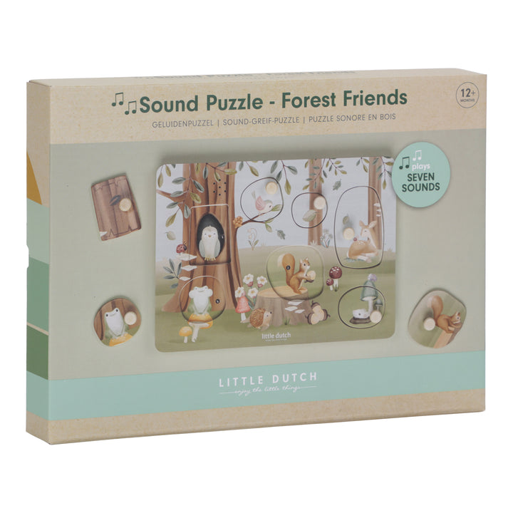 Little Dutch - Wooden Sound Puzzle - Forest Friends