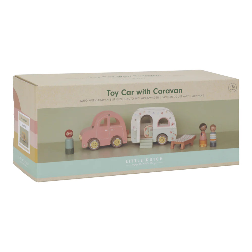 Little Dutch - Toy Car with Caravan