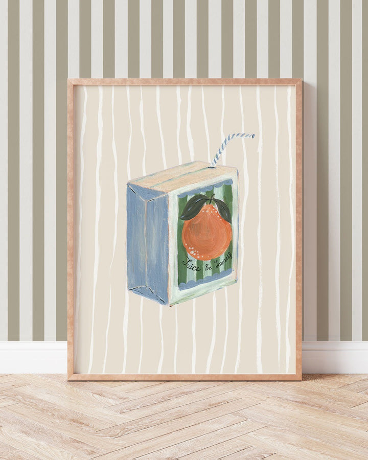 Lion & The Pear - Hand-Illustrated Print - Juice Be Yourself