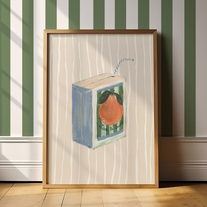 Lion & The Pear - Hand-Illustrated Print - Juice Be Yourself