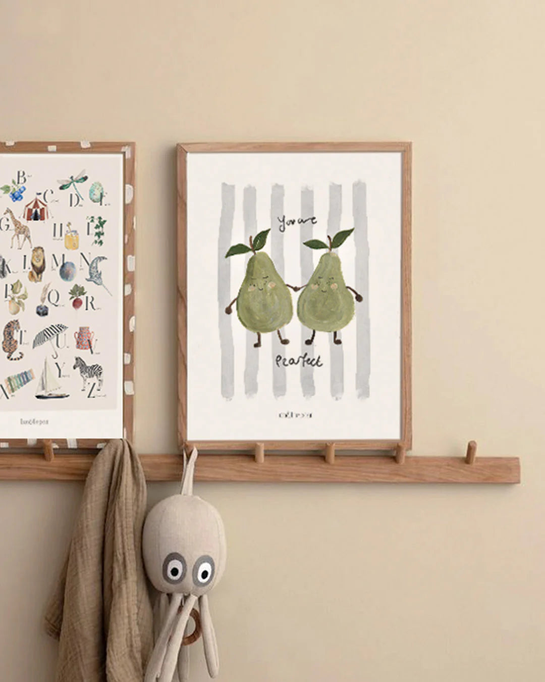 Lion & The Pear - Hand-Illustrated Print - You Are Pear-fect