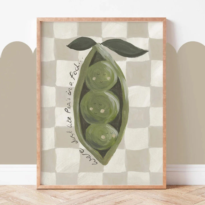 Lion & The Pear - Hand-Illustrated Print - Peas in a Pod