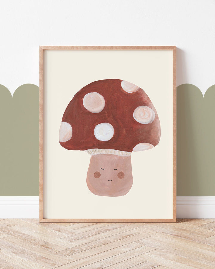 Lion & The Pear - Hand-Illustrated Print - Toadstool