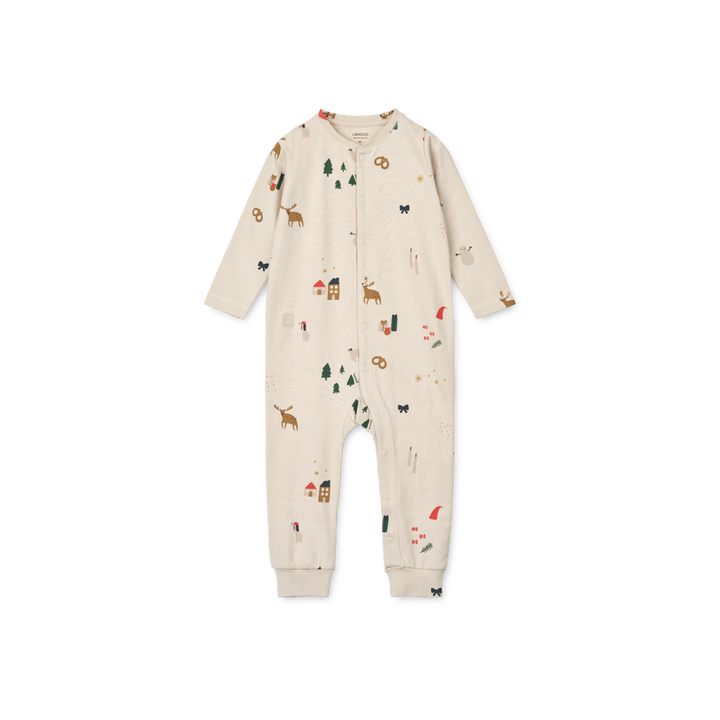 Liewood - Birk Printed Pyjama Jumpsuit (Holiday / Sandy)