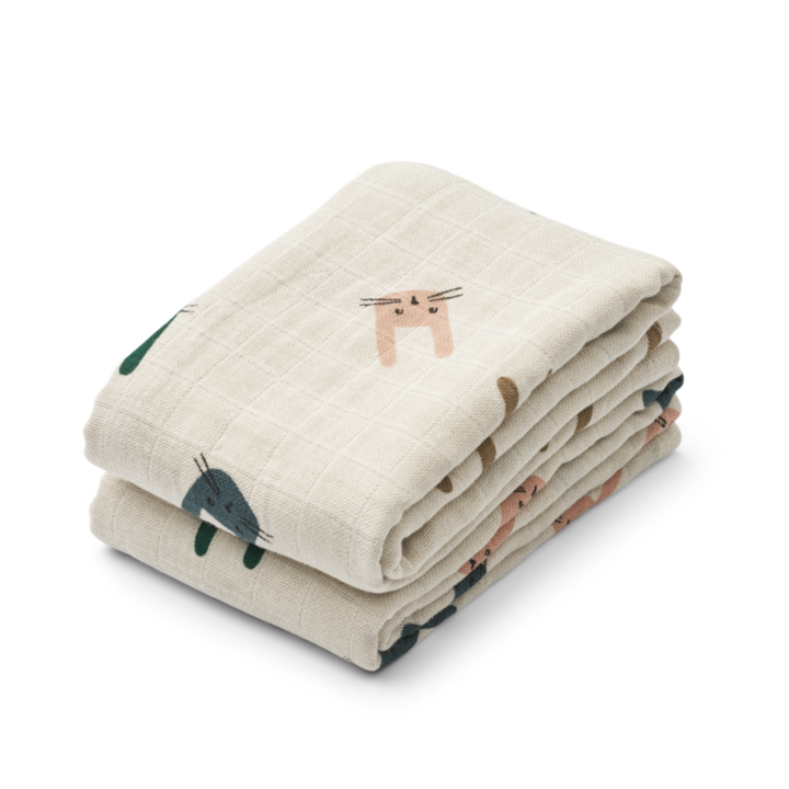 Liewood - Lewis Muslin Cloths - Bunny / Sandy