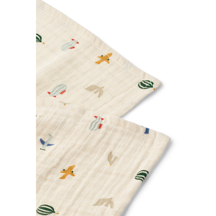 Liewood - Lewis Muslin Cloths - Aviator / Ecru - Mabel & Fox