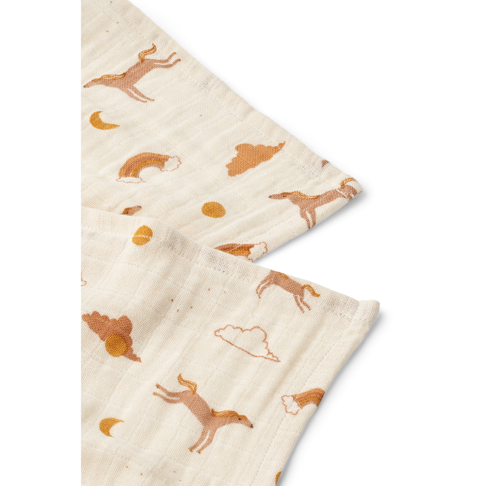 Liewood - Lewis Muslin Cloths - Dream / Ecru - Mabel & Fox