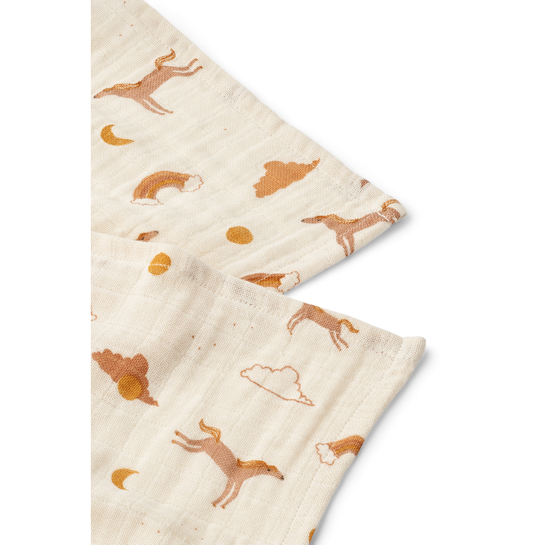 Liewood - Lewis Muslin Cloths - Dream / Ecru - Mabel & Fox