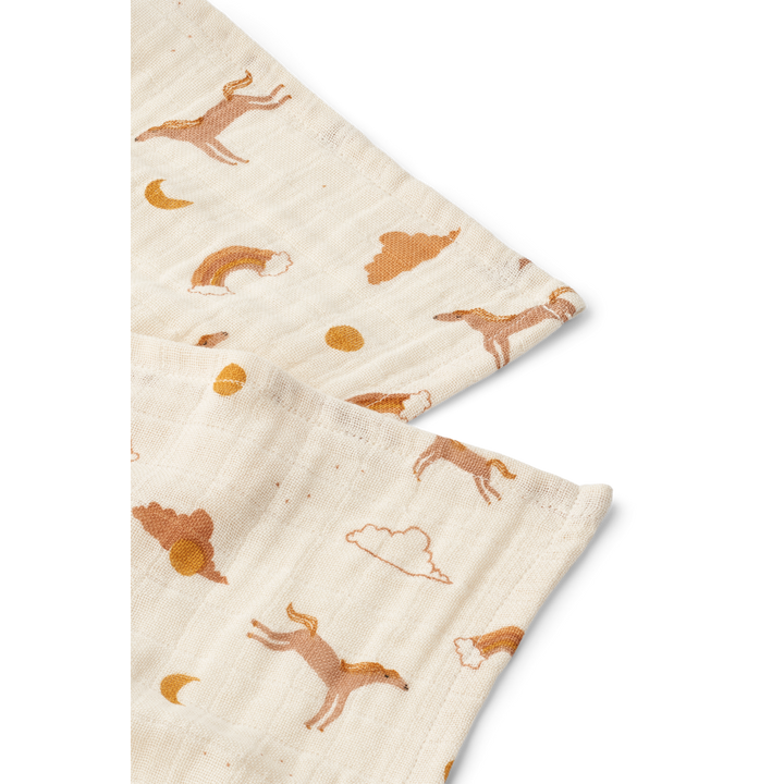 Liewood - Lewis Muslin Cloths - Dream / Ecru - Mabel & Fox