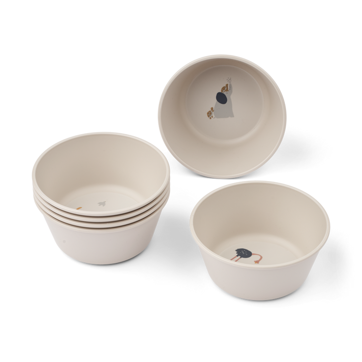 Liewood - Cees Bowl - All Together / Sandy (6 Pack)