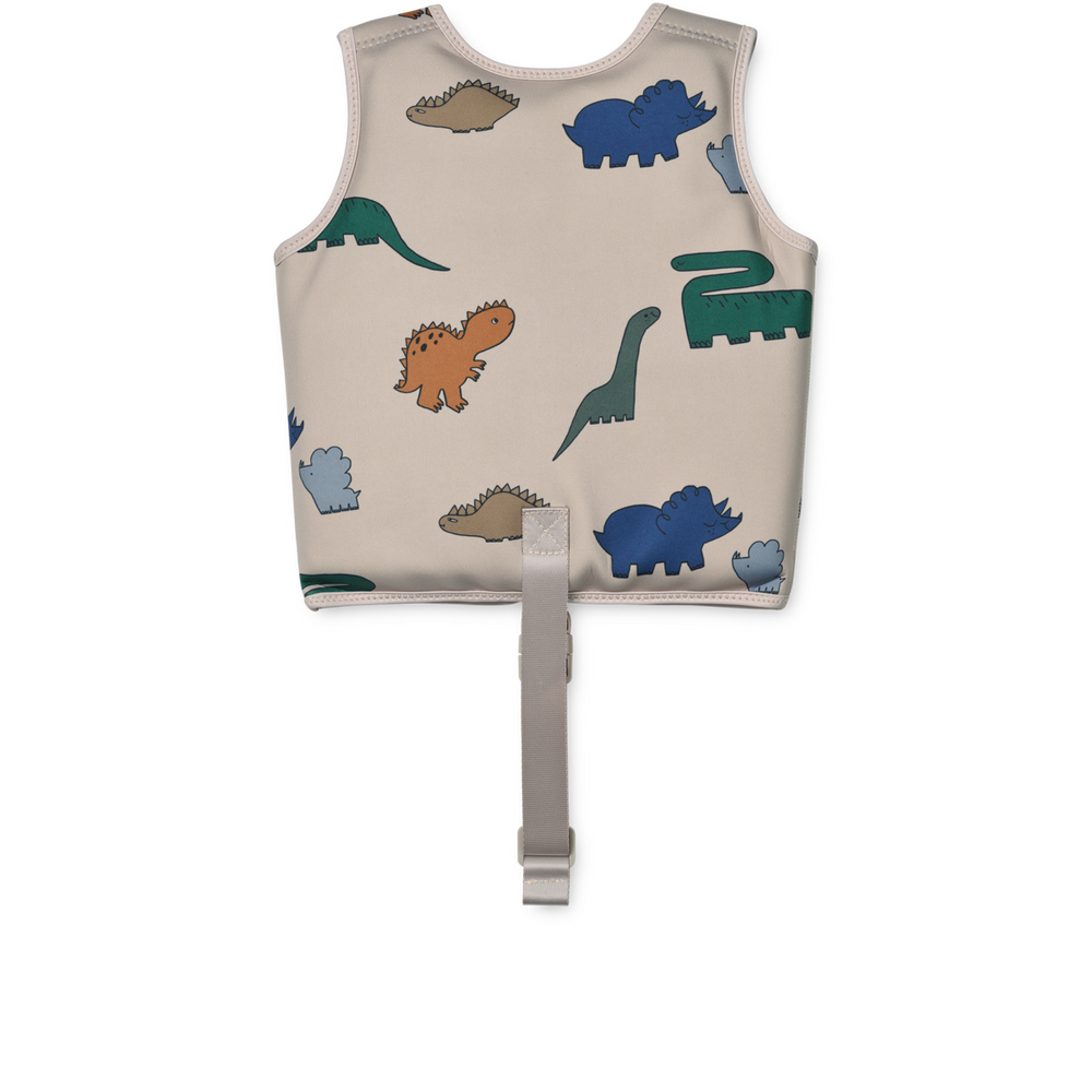 Liewood - Dove Swim Vest - Dinosaurs / Mist - Mabel & Fox