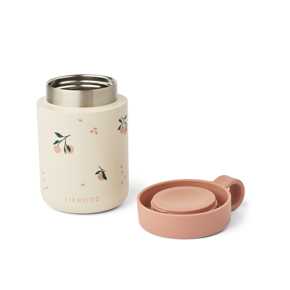 Liewood - Kiani Printed Food Jar - Peach / Sea Shell - Mabel & Fox