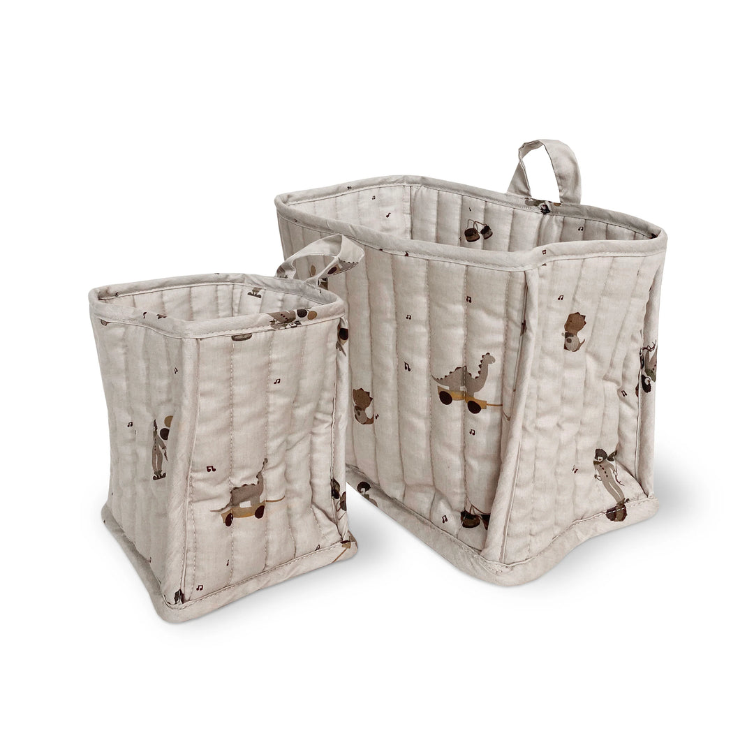 Nuuroo - Lumi Quilted Basket Set - Music Dino (2 Pack)