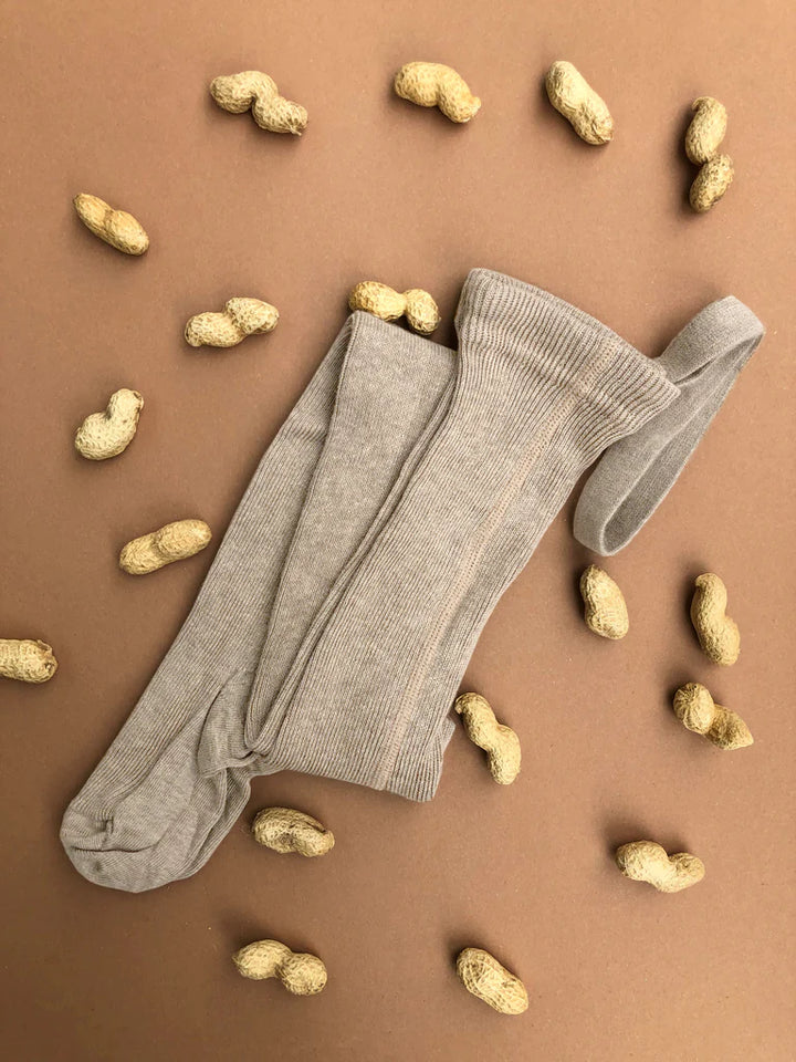 Silly Silas - Footed Cotton Tights - Peanut Blend