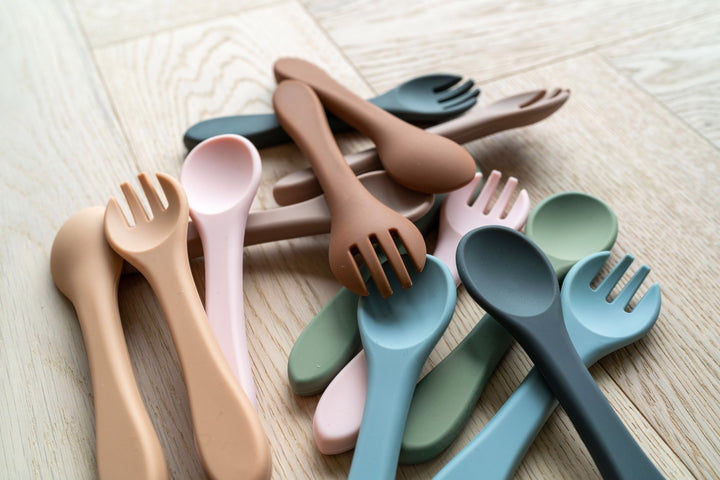 Mabel & Fox - Silicone Tableware - Spoon & Fork Set - Sage