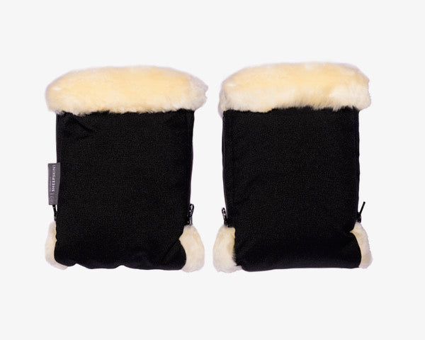 Naturally Sheepskins - Deluxe Stroller Mittens - Black