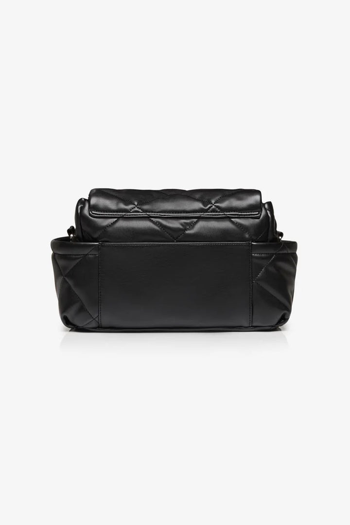 Tiba + Marl - Nova Eco Compact Changing Bag - Black Quilted - Mabel & Fox