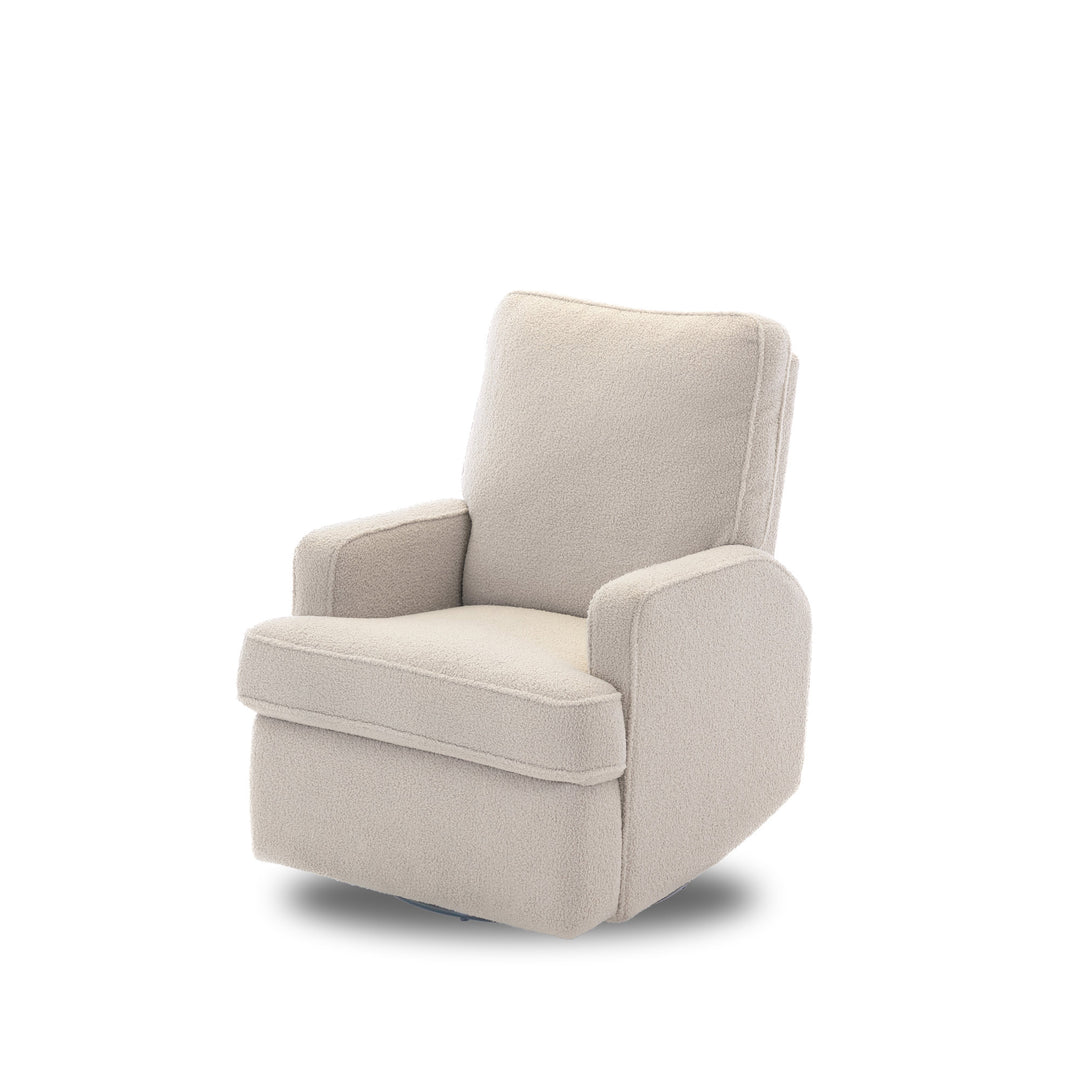 OBaby - Madison Electric Swivel Glider Recliner Chair - Teddy Fabric - Ivory