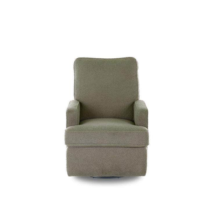 OBaby - Madison Swivel Glider Recliner Chair - Teddy Fabric - Olive