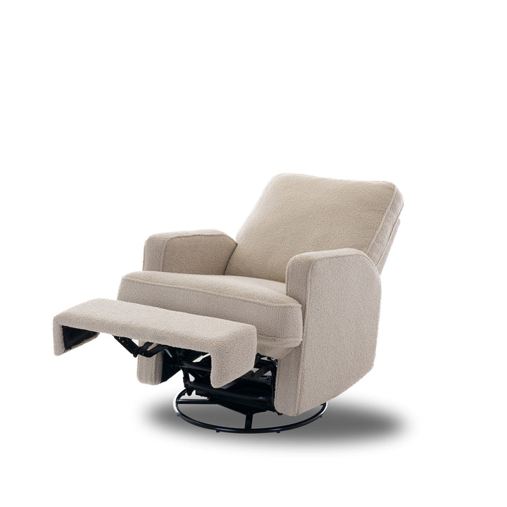 OBaby - Madison Swivel Glider Recliner Chair - Teddy Fabric - Truffle