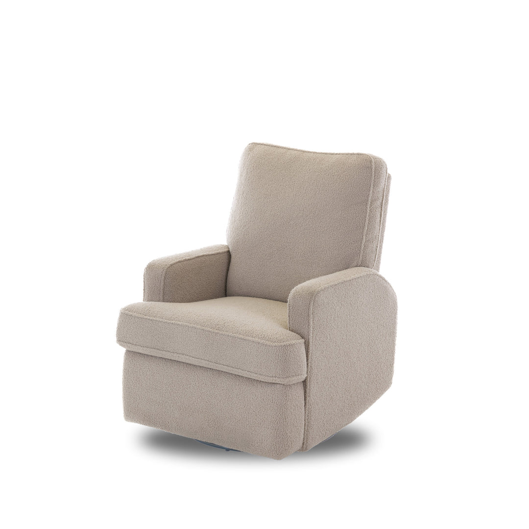 OBaby - Madison Swivel Glider Recliner Chair - Teddy Fabric - Truffle