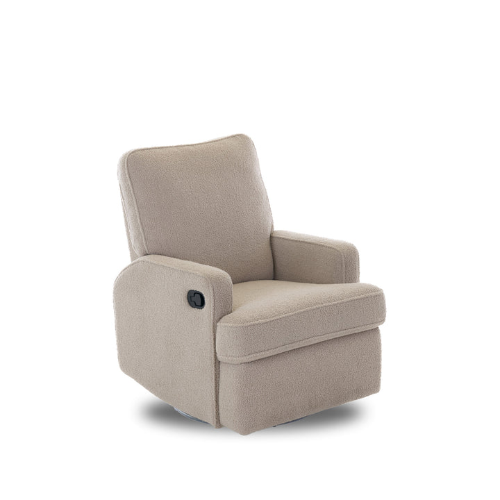 OBaby - Madison Swivel Glider Recliner Chair - Teddy Fabric - Truffle