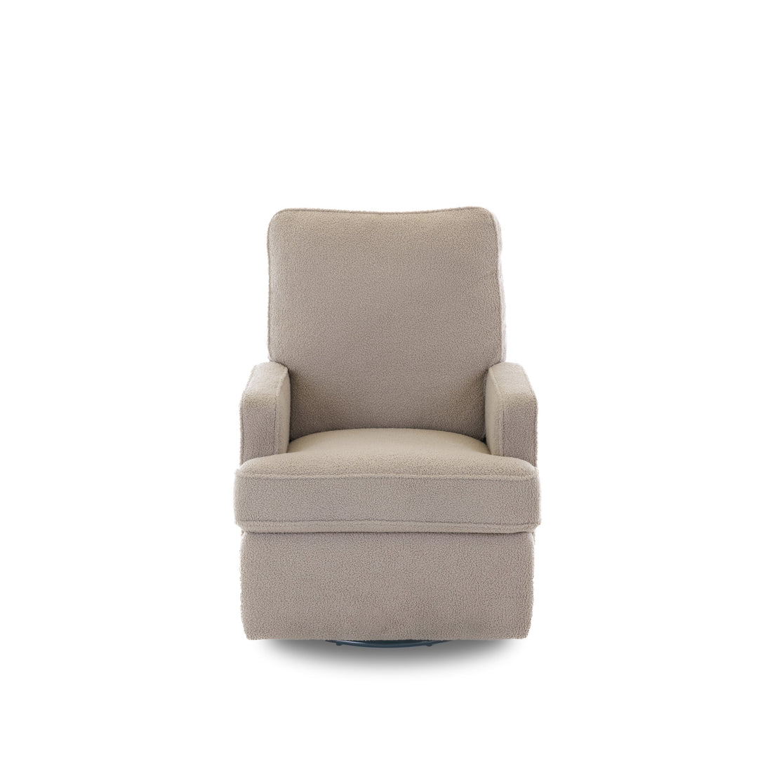 OBaby - Madison Swivel Glider Recliner Chair - Teddy Fabric - Truffle