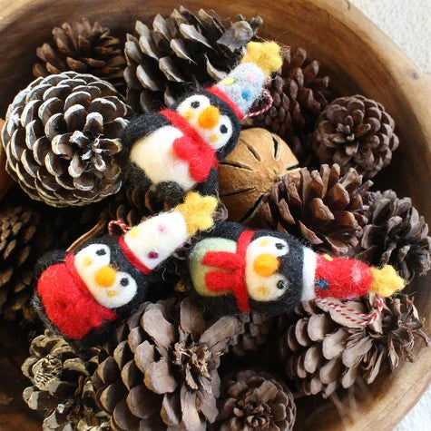 Fiona Walker - Christmas Decoration - Penguins with Party Hats