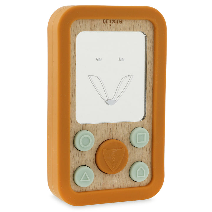 Trixie - Wooden Silicone Baby Phone- Mr. Fox