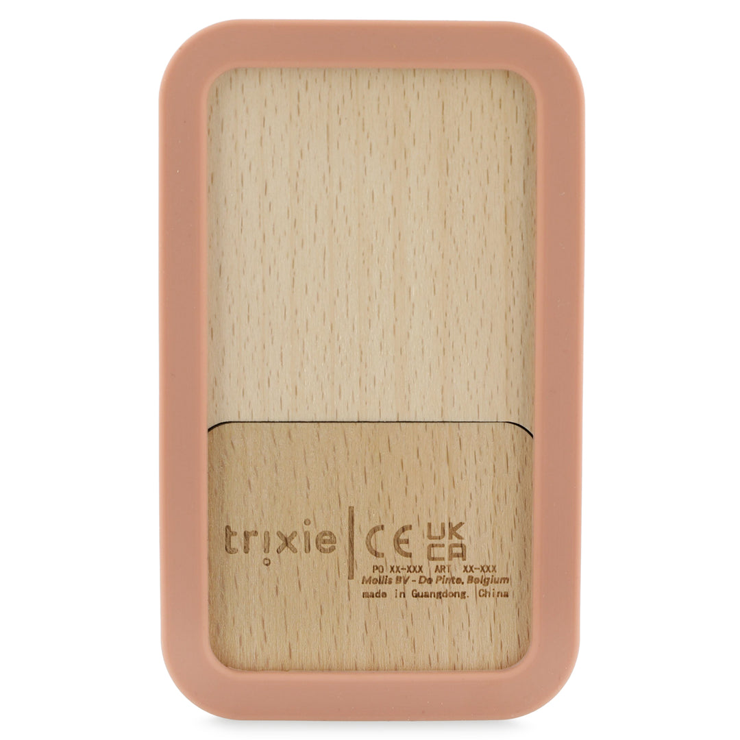 Trixie - Wooden Silicone Baby Phone- Mrs. Cat