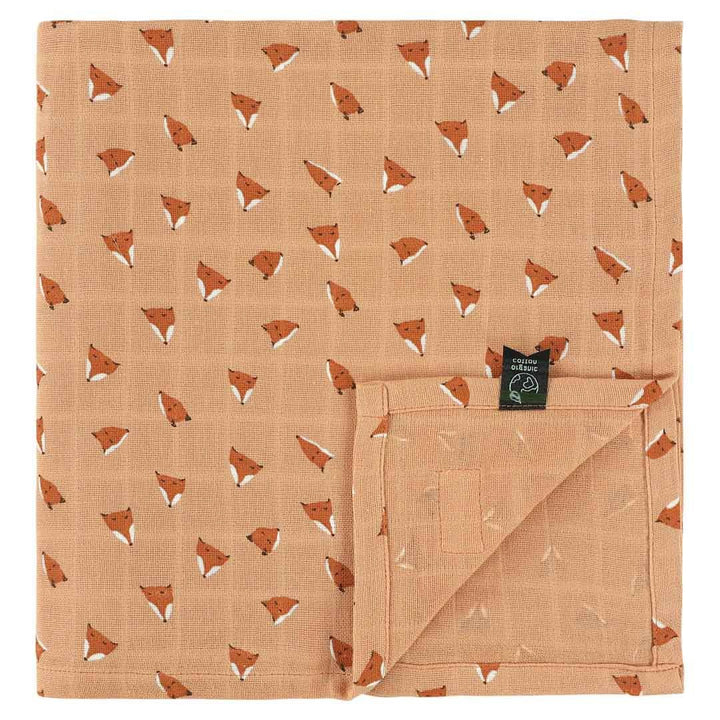 Trixie- Muslin Cloth - 110x110cm - Fierce Fox