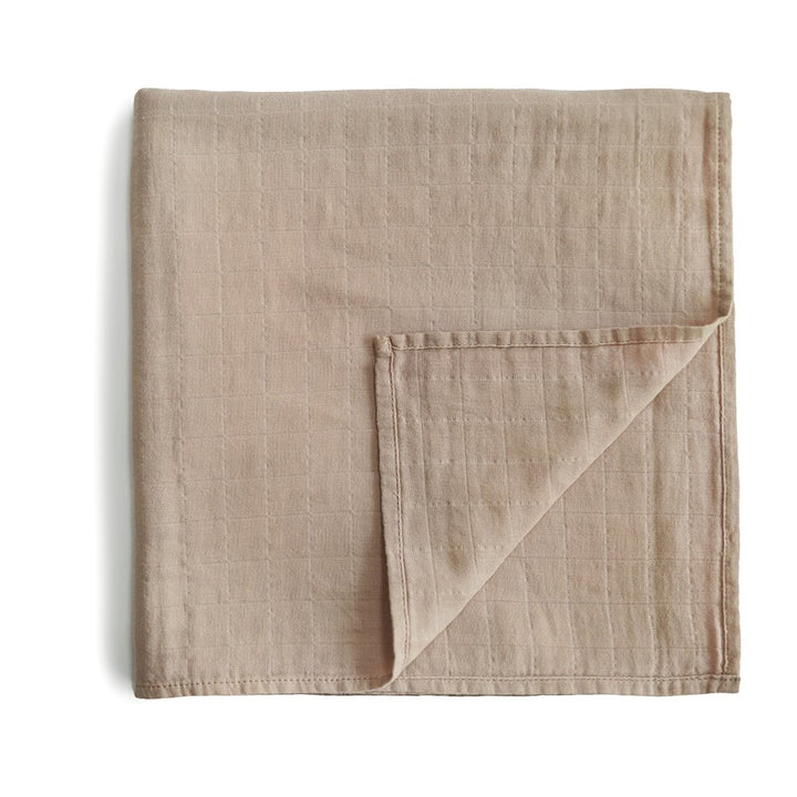 Mushie - Organic Swaddle - Pale Taupe - Mabel & Fox