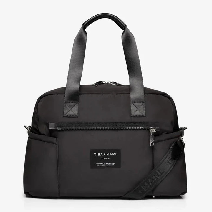 Tiba + Marl - Phoenix Eco Holdall Changing Bag - Black - Mabel & Fox