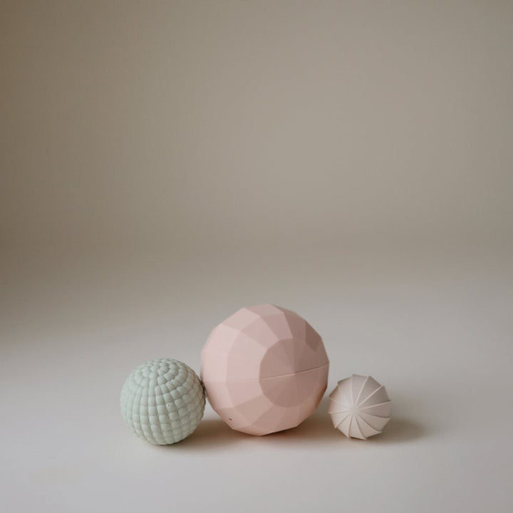 Mushie - Nesting Spheres Sensory Toy -Blush