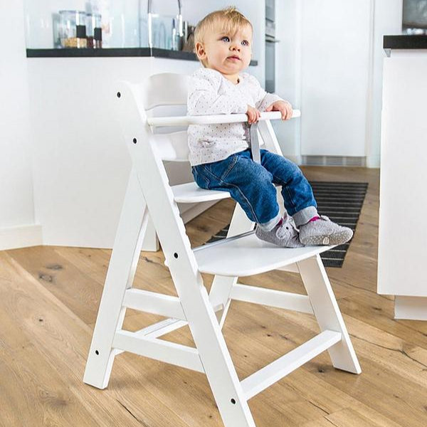 Hauck - Alpha+ Wooden Highchair - White