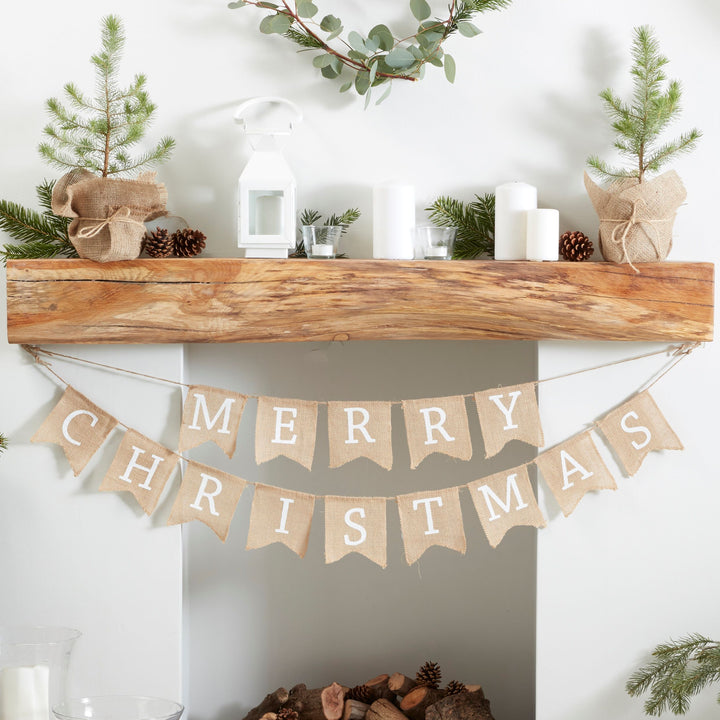 Ginger Ray - Hessian Burlap Merry Christmas Bunting