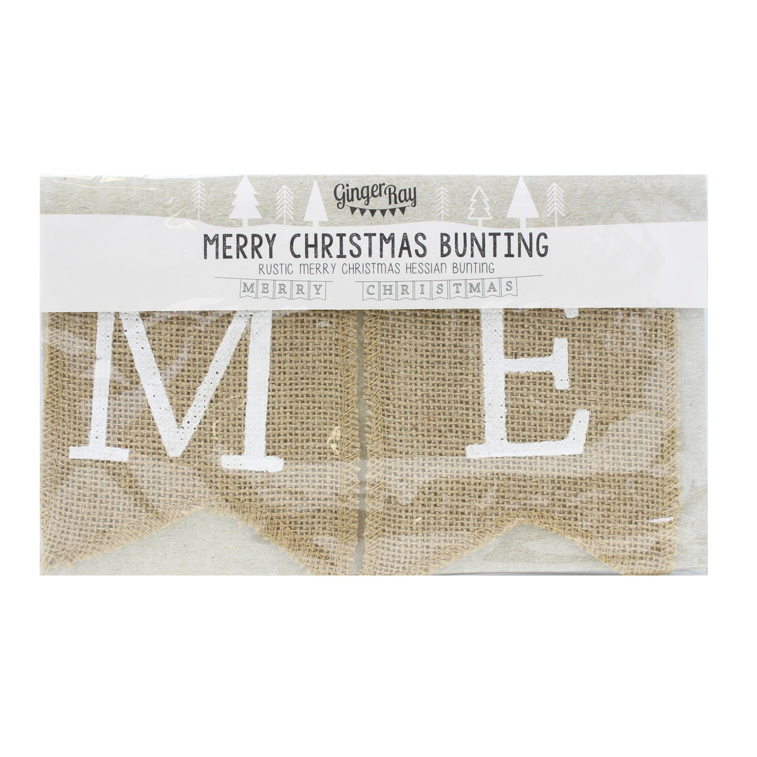 Ginger Ray - Hessian Burlap Merry Christmas Bunting